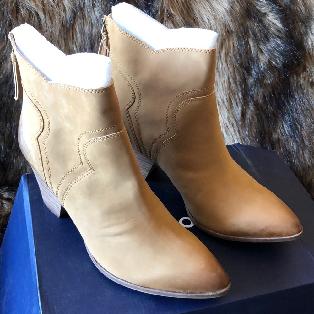Splendid ASHER Leather Bootie,Sz: 10,Maple Nubuck - Picture 3 of 8